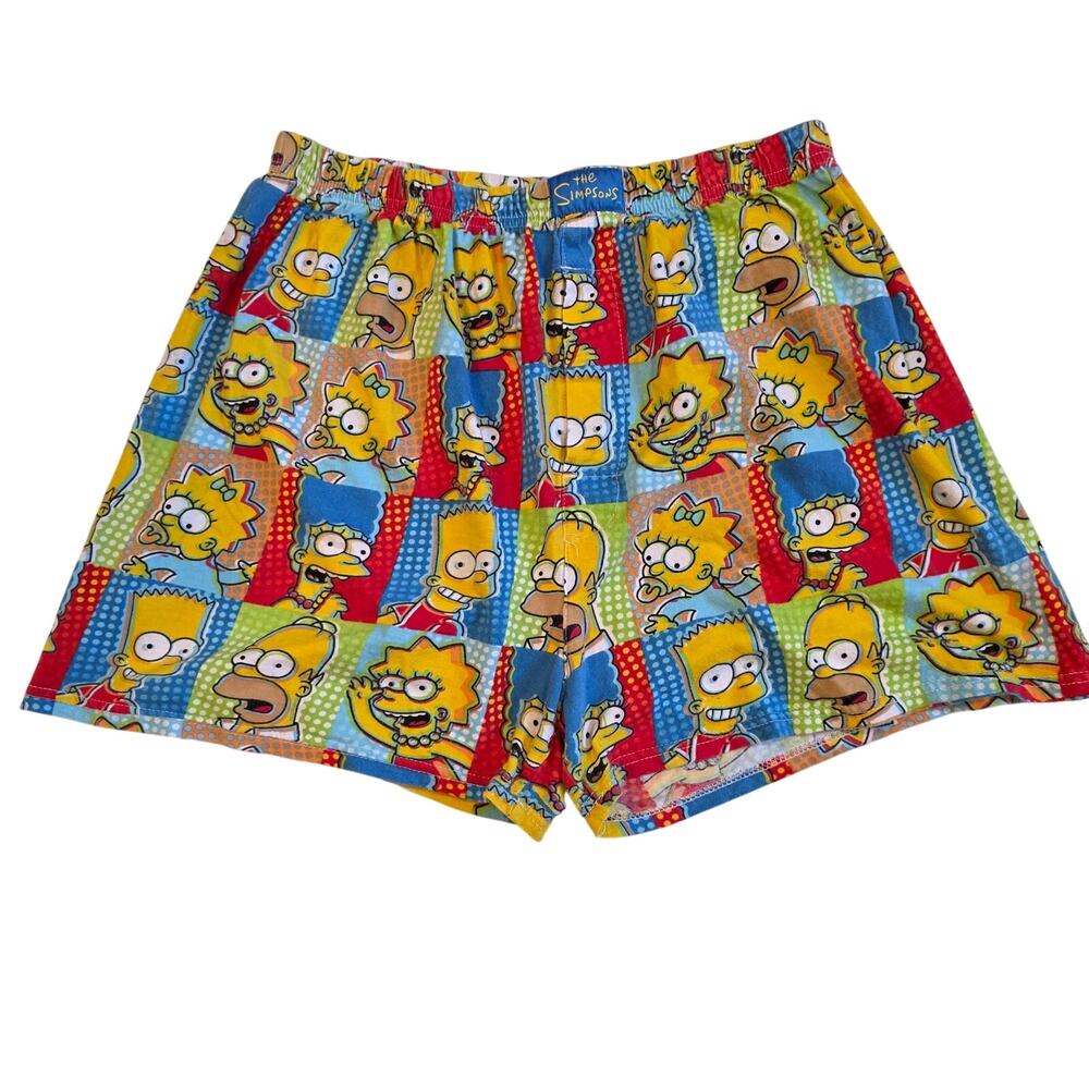 The Simpsons Lounge Shorts Large Pop Art Cartoon Boxer Pajamas